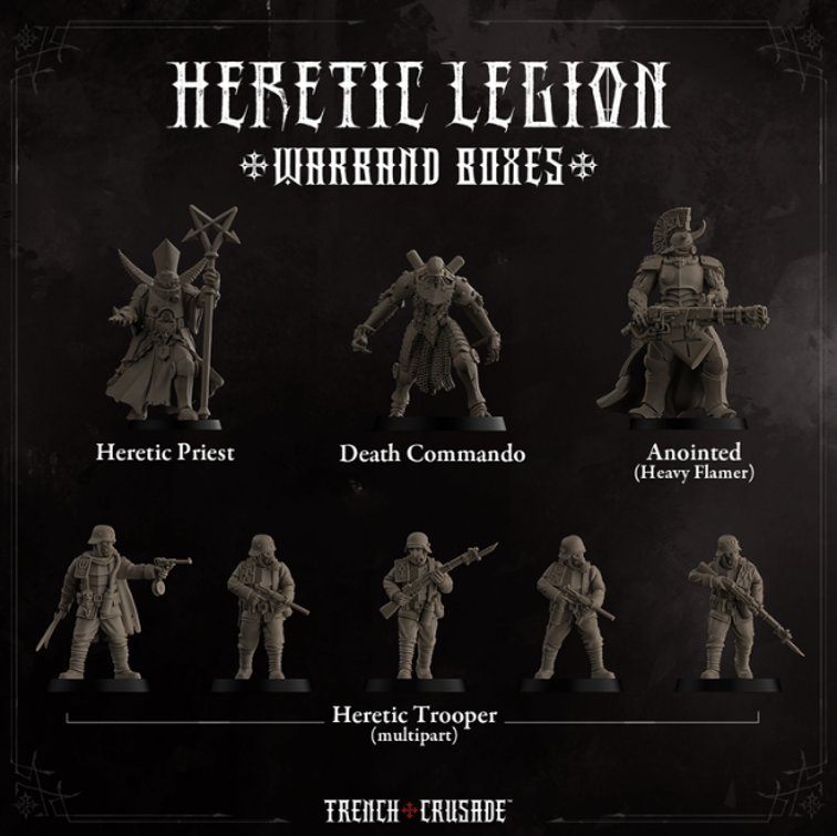 3D Printable Trench Crusade - Heretic Troopers - Heretic